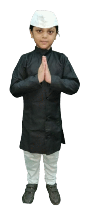 Jawaharlal Nehru (Chacha Nehru) Freedom Fighter Costume for Boys - Iconic Prime Minister Dress
