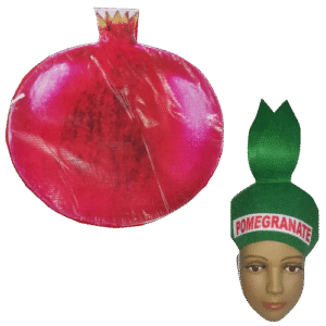Pomegranate Power: Flex Printed Cutout & Matching Cap Costume Set