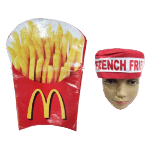 Fry-tastic Fun: French Fries Cutout & Cap Costume Set
