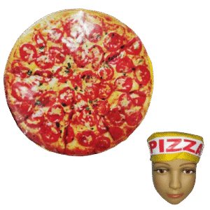 Pizza Perfection: Flex Printed Cutout & Matching Cap Costume Set