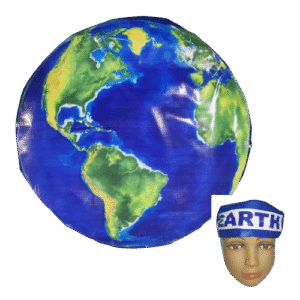 Earth Explorer: Flex Printed Cutout & Matching Cap Costume Set