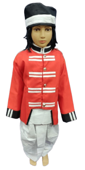 Mangal Pandey Freedom Fighter Costume for Boys - Sepoy Mutiny Hero Dress
