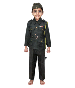 Netaji Subhash Chandra Bose Freedom Fighter Costume for Boys - Iconic INA Leader Dress