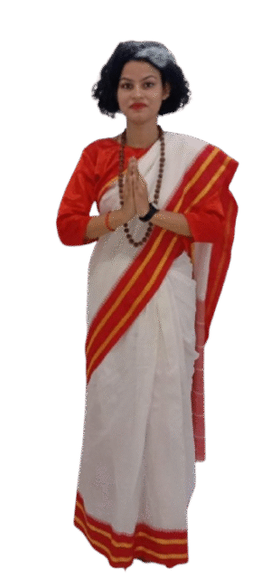 Iconic Indira Gandhi Leader Costume for Girls - Elegant Prime Minister Dress