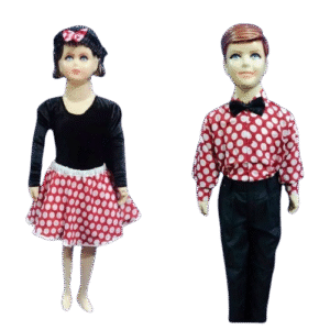 Western Dance Costume for Kids (WD-6)- Retro Pink & Black