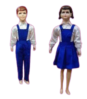 Western Dance Costume for Kids (WD-2)- Cotrize Blue & White colour