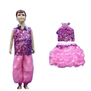 Western Dance Costume for Kids (WD-16)- Sparkle Purple & Pink