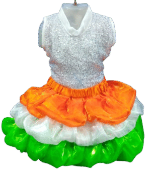Tri-Colour Frock - Orange, White & Green for National Celebrations! -04