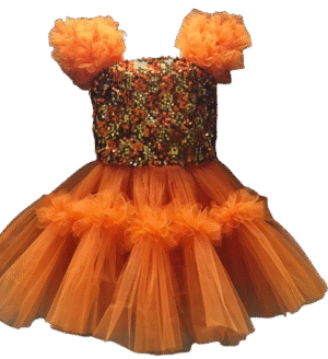 Girls' Western Frock Costume - Dazzle & Delight! (Orange)
