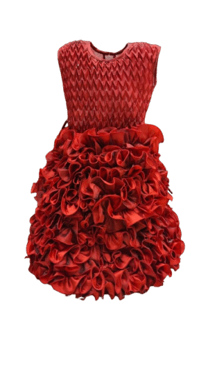 Girls' Western Frock Costume - Dazzle & Delight! (Mahroon Frill)