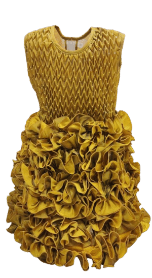 Girls' Western Frock Costume - Dazzle & Delight! (Mehandi Frill)