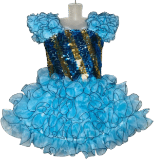 Girls' Western Frock Costume - Dazzle & Delight! (Blue Frill)