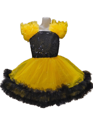 Girls' Western Frock Costume - Dazzle & Delight! (Yellow & Black)
