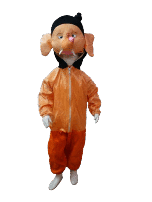 Little Ganesha Cartoon Costume for Kids - Blessings & Wisdom Fancy Dress!