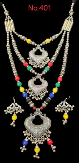 Oxidized Jewellery: Three Layer Necklace - 1