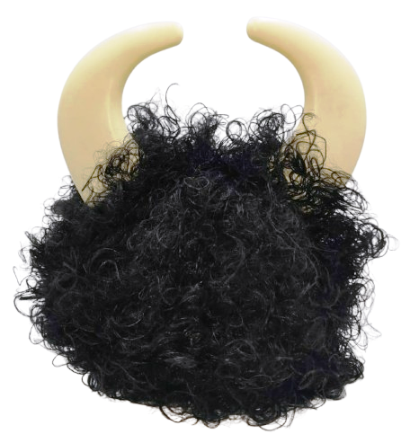 Demon Horns with Black Wig